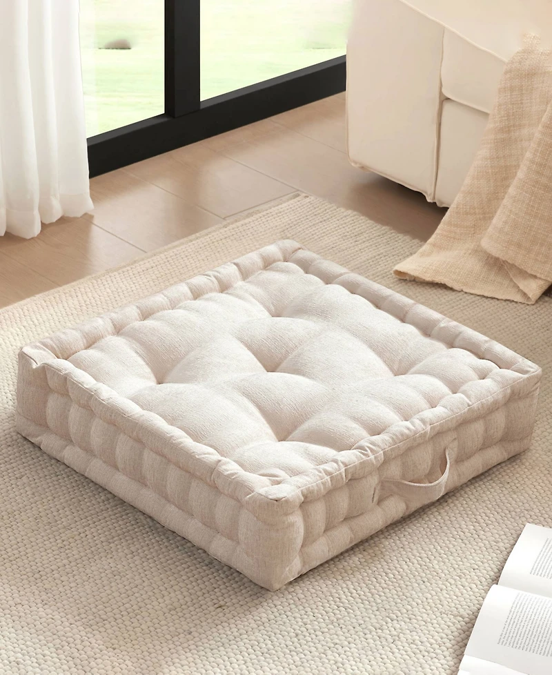 Intelligent Design Azza Chenille Square Floor Pillow Cushion, 24" x