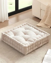 Intelligent Design Azza Chenille Square Floor Pillow Cushion, 24" x