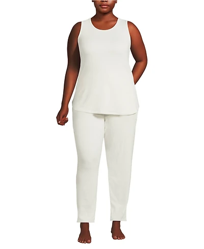 Lands' End Plus Cozy 3 Piece Pajama Set - Robe Top and Pants