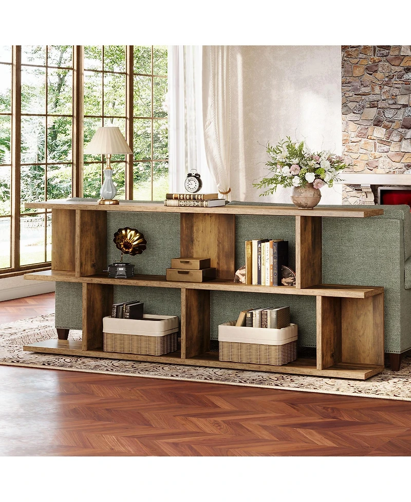 Tribesigns 71" Console Table, 3 Tier Farmhouse Sofa Table with Storage