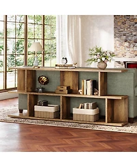 Tribesigns 71" Console Table, 3 Tier Farmhouse Sofa Table with Storage