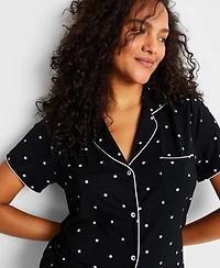 State of Day Women's Fluid Knit Notched Pajama Set, Exclusively at Macy's