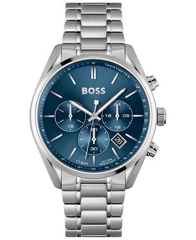 Hugo Boss Men's Chronograph Champion Stainless Steel Bracelet Watch 44mm