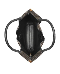 Donna Karan New York Baldwin Mini Metallic Croc Shoulder with Leather Wrapped Handle