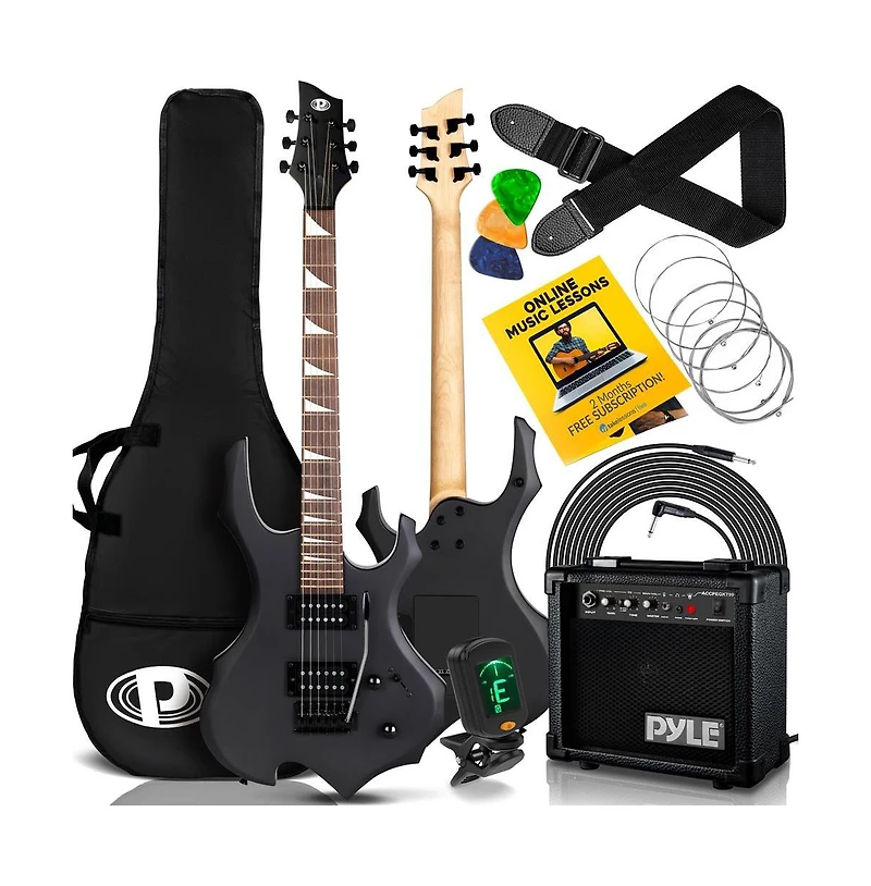 Pyle 36.5" Electric Guitar Kit with Amplifier & Accessories - PMGTRKT101