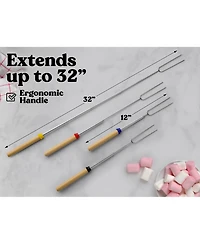 Long Marshmallow Roasting Sticks Extendable Design