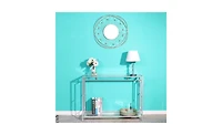 Slickblue Toughened Glass Panel Console Table