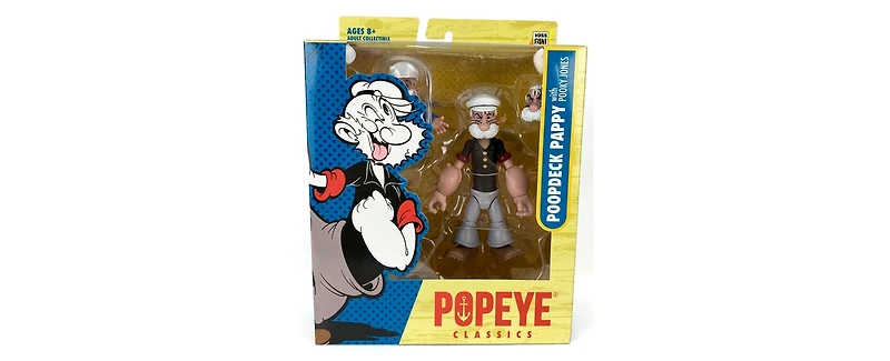 Boss Fight Studio Poopdeck Pappy Popeye Classics Wave 2 Collectible Action Figure – Highly Articulated Figurine with Accessories Including Alte