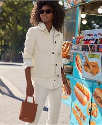 Lands' End Women's Faux Leather Crossbody Bag