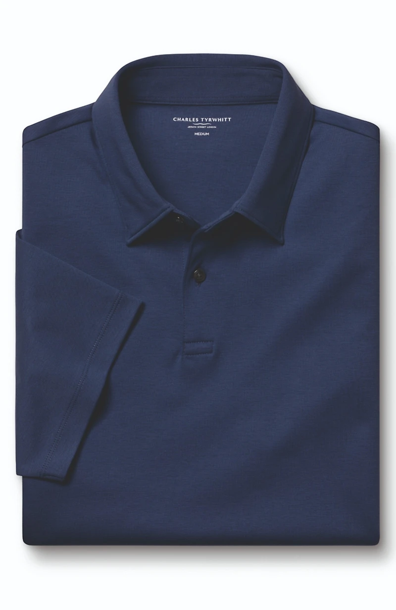 Charles Tyrwhitt Plain Short Sleeve Jersey Polo
