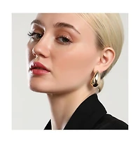 Sohi Women's The Medium Semi-Chunky Hoop Earrings