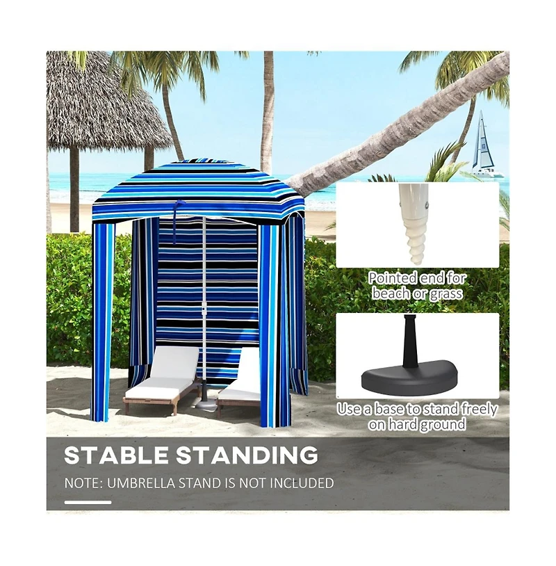 Slickblue Outdoor Umbrella - Versatile Patio Shade for Deck, Garden, and Beach Relaxation