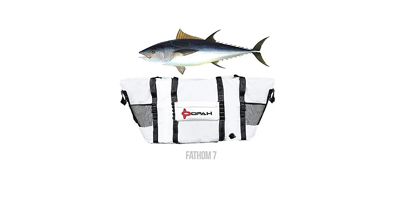 Opah Fathom 7 Insulated Fishing Cooler Bag, Cow Tuna 82"L x 30"W x 36"H, Leak Proof, Uv Resistant, Marine Grade Vinyl