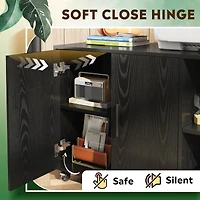 Galaxhero Office Storage Cabinet with Doors and Shelves, Lateral Printer Cabinet for Office Supplies and File Storage, Filing Cabinet for Home Office