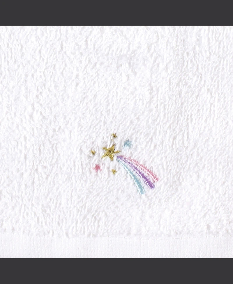 Hudson Baby Infant Girl Super Soft Cotton Washcloths, Unicorn, One Size