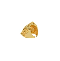 Sohi Women's The Damascene Statement Ring