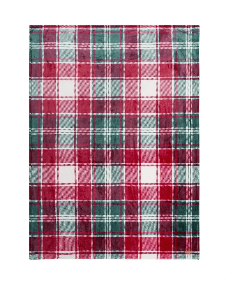 Lucky Brand Plaid Plush Throw, 50" x 70"