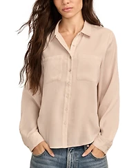 Lucky Brand Women's Hammered-Satin Button-Down Shirt