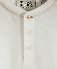 Scotch & Soda Big Boys Slub Jersey Henley T-Shirt