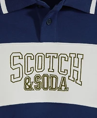 Scotch & Soda Big Boys French Terry Graphic Polo Shirt