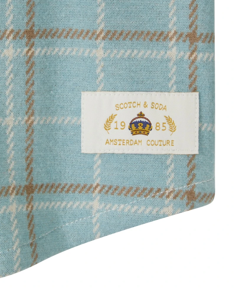 Scotch & Soda Big Boys Yarn Dye Knit Twill Button Up Shirt