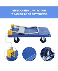 Flynama Foldable Push Hand Cart