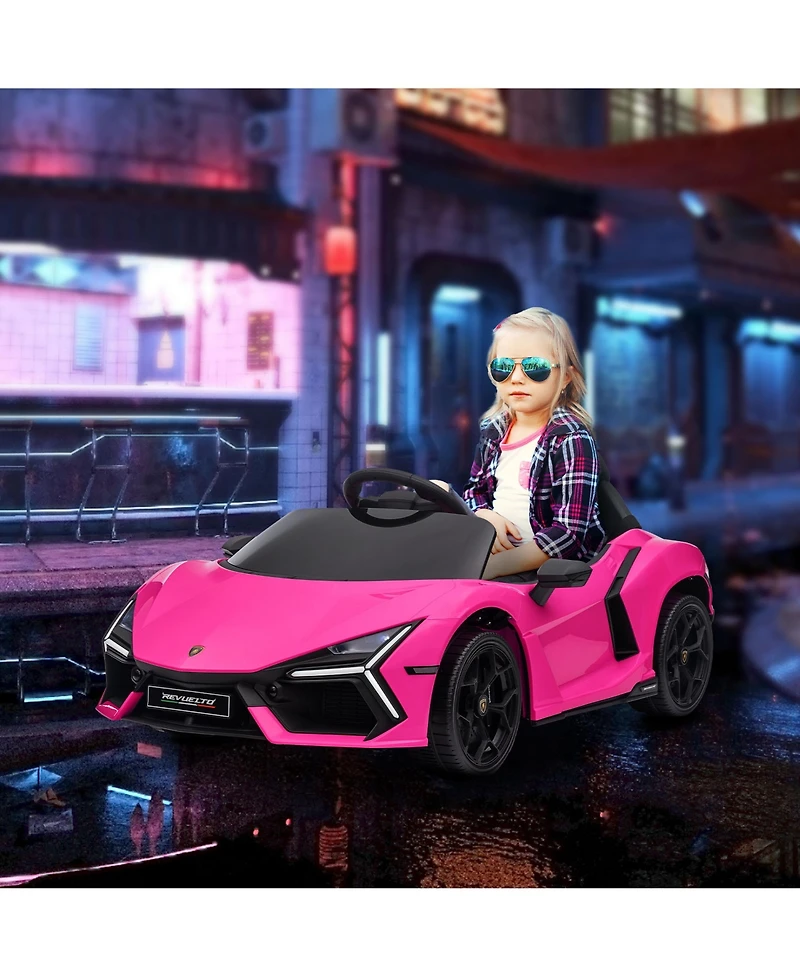 Qaba Lamborghini Revuelto Licensed Kids Ride on Car w/ Suspension,