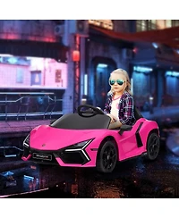 Qaba Lamborghini Revuelto Licensed Kids Ride on Car w/ Suspension,
