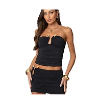 Edikted Women's Curved U Strapless Top