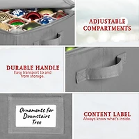 Florida Brands Christmas Ornaments Storage Box to Protect and Store up to 64-3" Ornaments