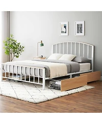 gaomon Full Platform Bed Frame with Headboard & Footboard, Platform Bed Frame with 4 Storage Drawers