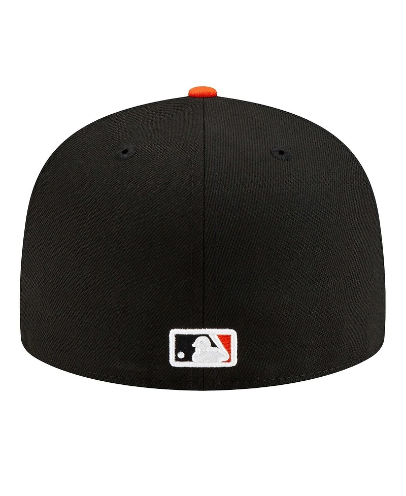 New Era Men's Black San Francisco Giants Turn Back The Clock 59FIFTY Fitted Hat