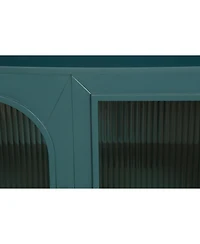 Slickblue Wood Tv Stand for 65"+ TVs Media Console with Storage Cabinet and Adjustable Shelves for Living Room and Bedroom