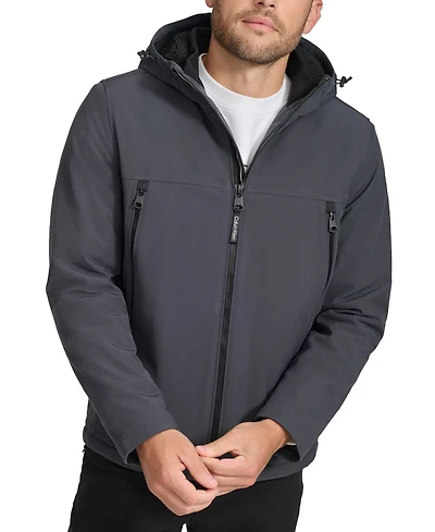 Calvin Klein Men's Sherpa Lined Infinite Stretch Soft Shell Jacket