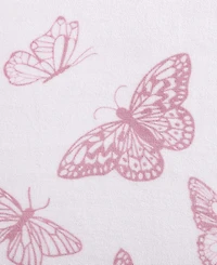 Betsey Johnson Malachite Butterfly Ultra Soft Plush Fleece Throw, 70" X 50"