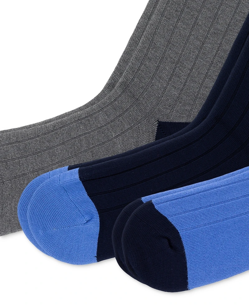 Polo Ralph Lauren Men's 3-Pk. Soft Touch Rib Dress Socks