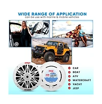 Pyle 8" Waterproof Marine 2-Way Stereo Speakers - 300W, Full-Range(PLMR82)