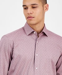 Hugo Boss Men's Valerio Long Sleeve Button-Front Geo Print Shirt