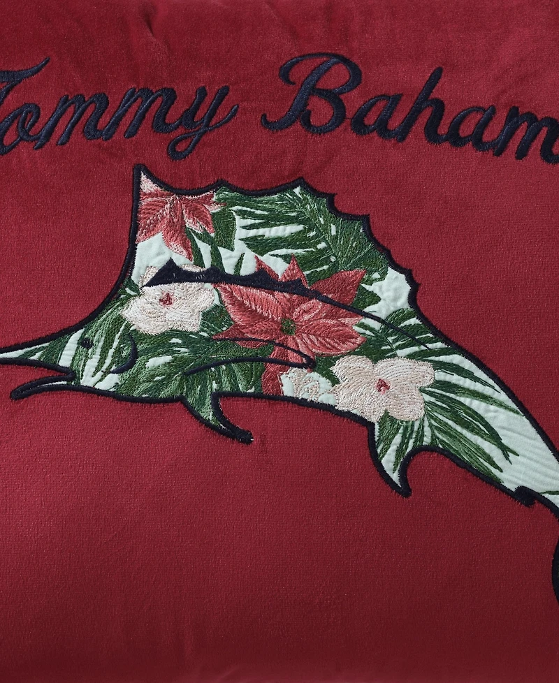 Tommy Bahama Home Holiday Marlin Velvet Decorative Pillow, 15" x 20"