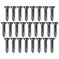 Cauldham Bright Brass Wood Screws #9 x 1 Inch for Door Hinges - 25 pack