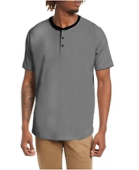 Mio Marino Men's Short Sleeve Henley T-Shirt