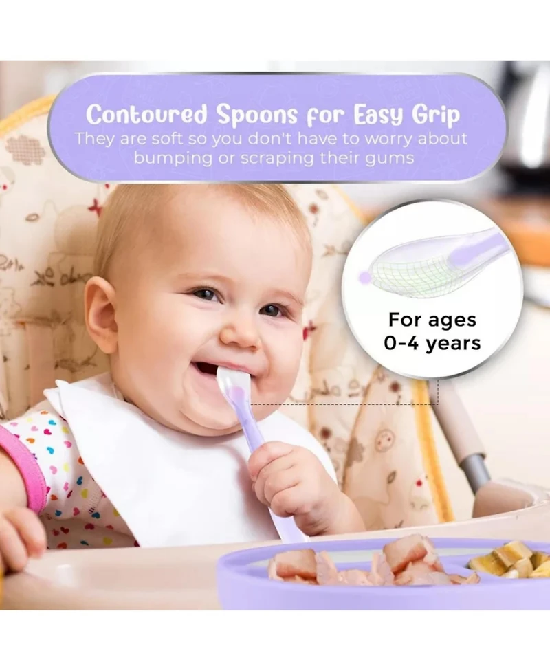 Sperric Baby Girls Silicone Suction Plate 100% Food Grade Stay Put Plates - Bpa Free Microwave & Dishwasher Safe