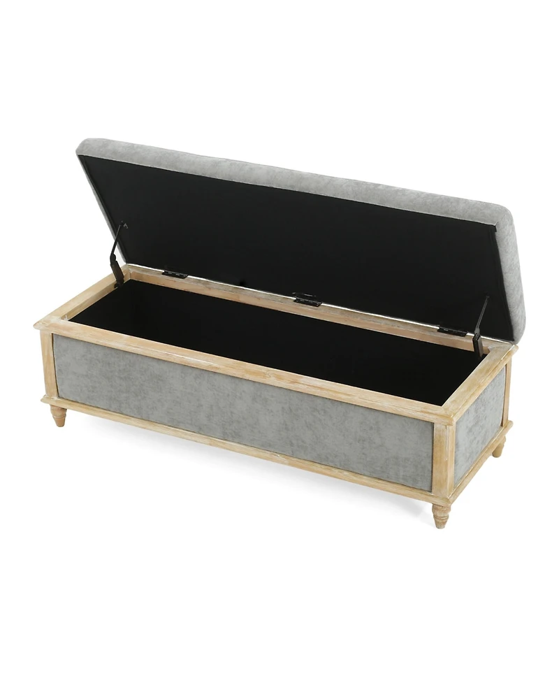 Streamdale Gray Storage Ottoman