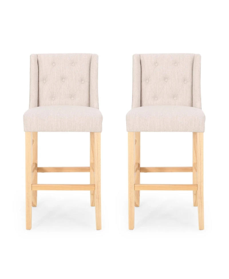 27" Wingback Bar Chairs Set of 2,Counter Stools for Kitchen Island or Home Bar-The Pop