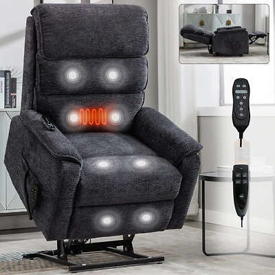 Streamdale Dual Motor Infinite Position Power Lift Recliner with Heat & Massage