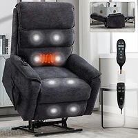 Streamdale Dual Motor Infinite Position Power Lift Recliner with Heat & Massage