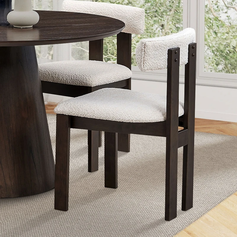 Streamdale Modern Boucle Dining Chairs, Set of 2