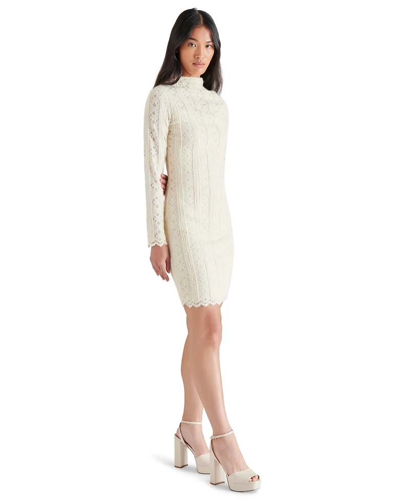 Steve Madden Women's Nafia Mock Neck Mini Dress