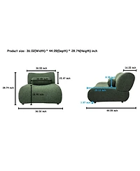 Streamdale Modular Chenille Sofa with Reclining Backrest