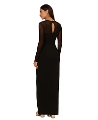 Adrianna Women's Mesh-Panelled Column Gown